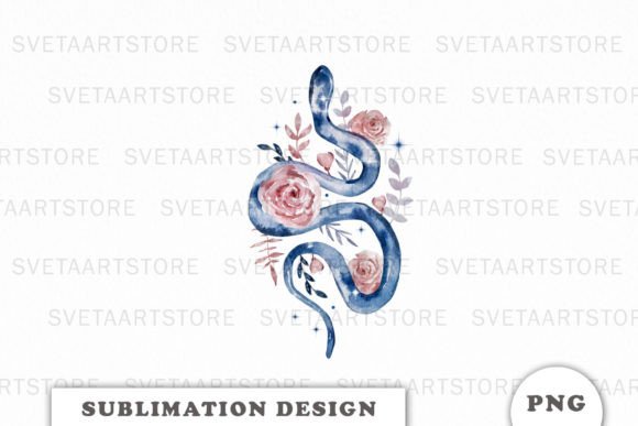Celestial Floral Snake Sublimation