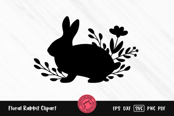 Easter Floral Rabbit Clipart
