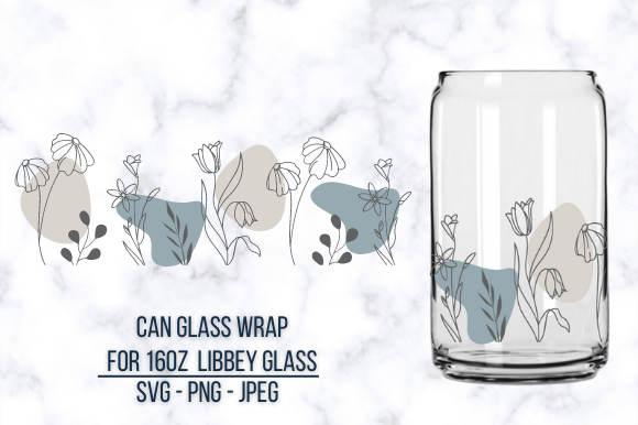 Floral Line Art Pattern Boho Style