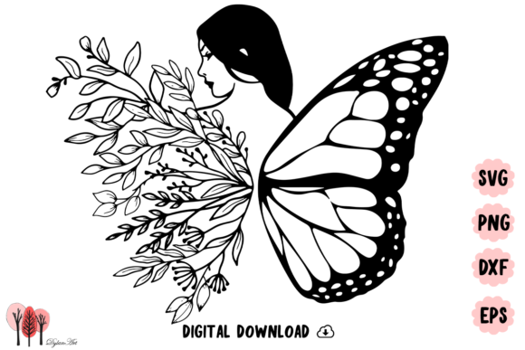 Floral Mom Girl Butterfly