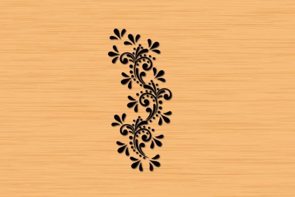 Floral Wall Border Cutting Cut File
