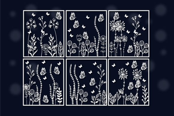 Layer Cut Wall Art Floral Décor Bundle