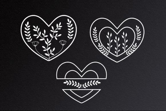 Meadow Heart Floral Cut File