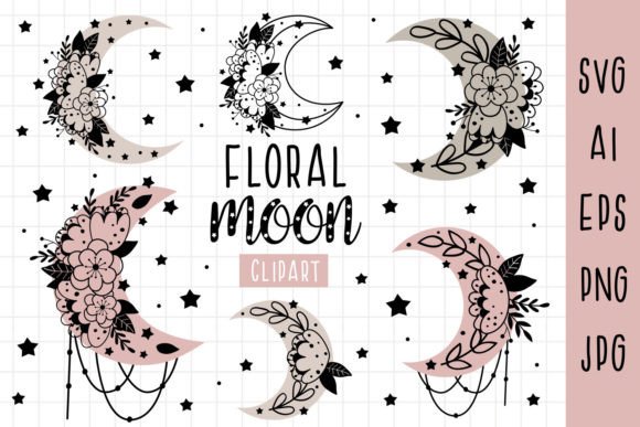 Moon SVG, Crescent Moon SVG