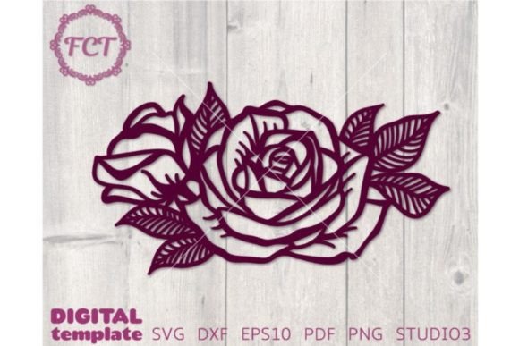 Roses Bouquet SVG, Border Flowers Decor